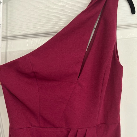 Dark Magenta One-Shoulder Cutout Asymmetrical Dress brand new! - Picture 2 of 4